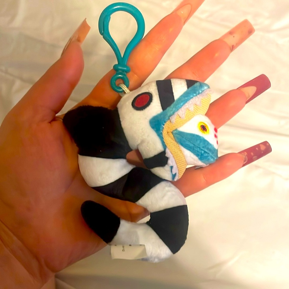 Beetlejuice snake keychain
